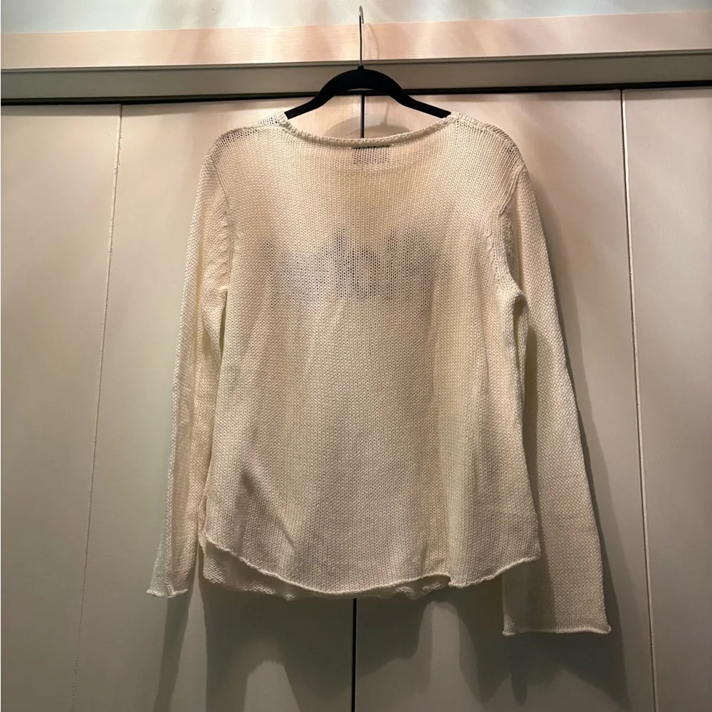 Wooden Ships Cream and Black Aloha Sweater - Picture 2 of 2